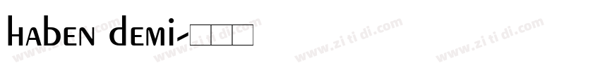 haben demi字体转换